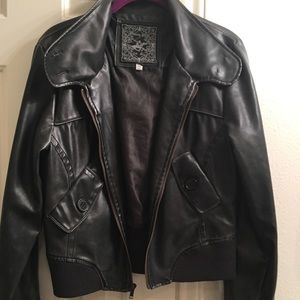 Faux - Leather Moto Jacket